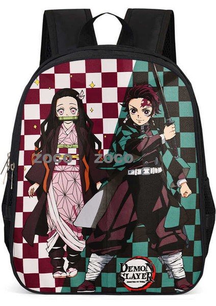 Yeni Anime Demon Slayer Öğrenci Okul Çantası Büyük Kapasiteli Kolej Tarzı Omuz Çantası (Yurt Dışından)