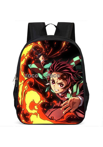 Yeni Anime Demon Slayer Öğrenci Okul Çantası Büyük Kapasiteli Kolej Tarzı Omuz Çantası (Yurt Dışından)