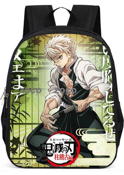Yeni Anime Demon Slayer Öğrenci Okul Çantası Büyük Kapasiteli Kolej Tarzı Omuz Çantası (Yurt Dışından)