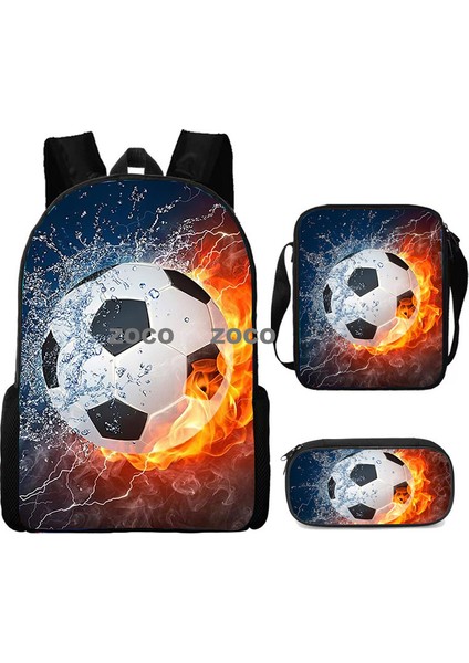 Futbol Yıldızı Messi Okul Çantası Üç Set Çocuk Okul Çantası Ilkokul Öğrencileri Karikatür Omuz Çantası (Yurt Dışından)
