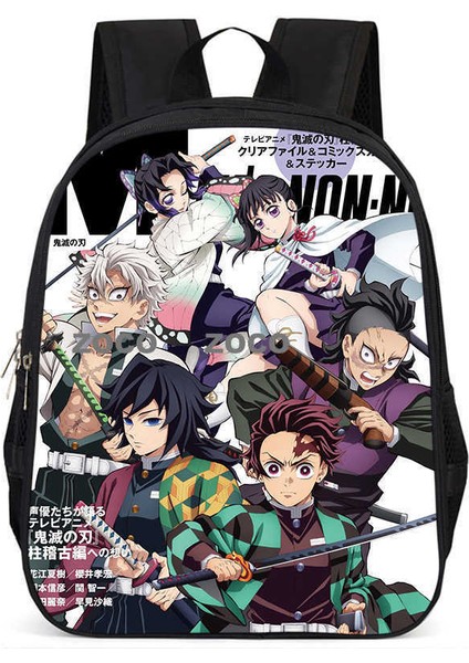 Yeni Anime Demon Slayer Öğrenci Okul Çantası Büyük Kapasiteli Kolej Tarzı Omuz Çantası (Yurt Dışından)