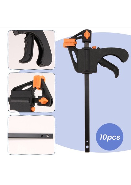 10PCS 4inch Ahşap Işleme Kelepçe Seti Sabit Tip Hızlı Cırcır Serbest Bırakma Hızı Ekstrüde Naylon Çalışma Çubuğu Kiti Yeme Gadgets (Yurt Dışından) fırsatları