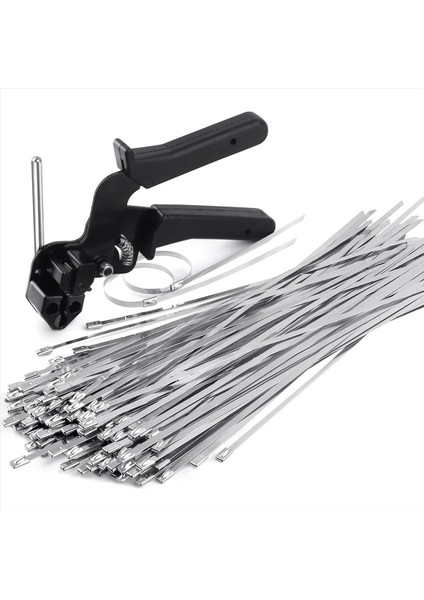 Paslanmaz Çelik Kablo Kravat Pensi, 150PCS 11.8in Kablo Bağları ile Metal Kablo Bağlarını Sabitlemek ve Kesme Için Özel Araç (Yurt Dışından)