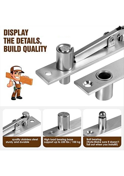 Kapı Pivot Menteşesi, 200 Lbs&#39;ye Kadar Ağır Hizmet Tipi Ahşap Kapılar Için Hedef Vuruş Donanımı ile Görünmez Pivot Menteşe Sistemi Tip I (Yurt Dışından) fiyatları