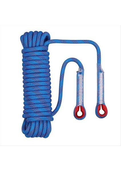 12MM Güvenlik-Yaşam Halat Tırmanma Rope Statik Kaya Dağcılığı Halat Açık Hava Hayatta Kalma Yangın Kaçış Arabası Kurtarma Mavi 10M (Yurt Dışından)