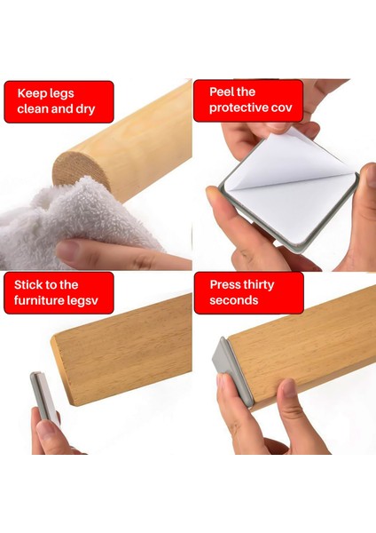 Squer Mobilya Kaydırıcıları Yeniden Kullanılabilir Planör Hareketli Ped, Ağır Mobilyaları Zemin Halı Yüzeyinde Kolayca Hareket Ettirirken (Yurt Dışından) indirimleri