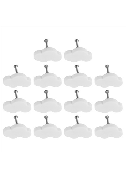 Çocuk Odası Için Düğmeler, 14 Mobilya Düğmesi Paketi, Çekmece Tutamakları, Dekoratif Çizgi Film Bulut Şekli Çekmece Düğmeleri (Yurt Dışından) modelleri