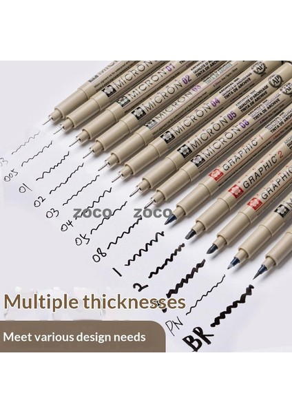 Japonya Kiraz Çiçeği Anahat Kalemi Sanat Için El Boyama Kalemi Izleme Su Geçirmez Hızlı Kuruyan Imza Kalemi (Yurt Dışından) fiyatları