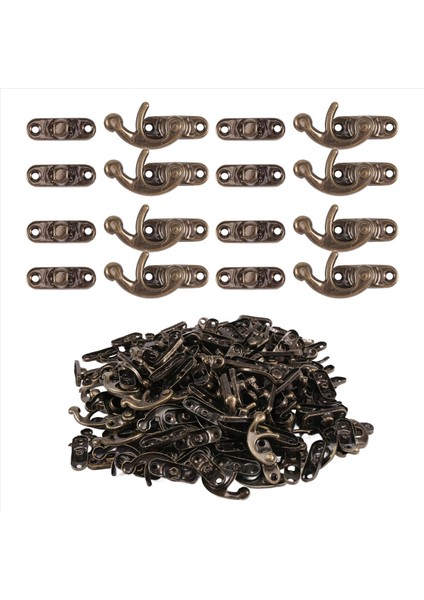 100PCS Vintage Metal Donanım Mobilyaları Ahşap Kutu Deri Çanta Donanımı Dekoratif Mandal Toka (Yurt Dışından)