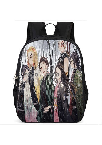 Yeni Anime Demon Slayer Öğrenci Okul Çantası Büyük Kapasiteli Kolej Tarzı Omuz Çantası (Yurt Dışından)