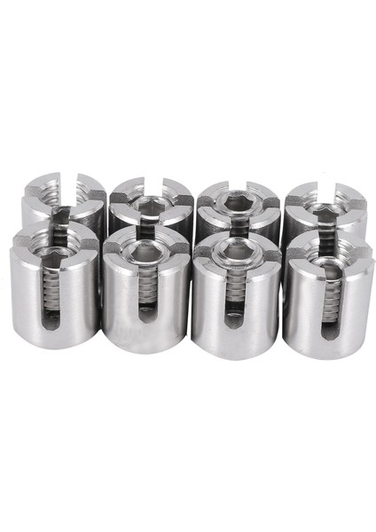 8 Pcs Paslanmaz Çelik Tel Halat Yeşil Duvar Kafes Kişisi Fitting Cross Clip 3mm Tel (Yurt Dışından)