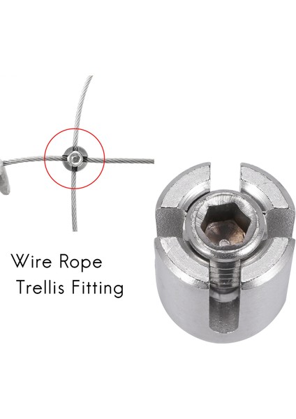 8 Pcs Paslanmaz Çelik Tel Halat Yeşil Duvar Kafes Kişisi Fitting Cross Clip 3mm Tel (Yurt Dışından) indirimleri