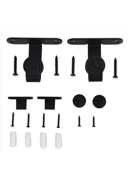 Sürgülü Barn Kapı Donanım Kitleri Üst Montajlı Asılı Demiryolu Askı Track Çelik Dolap Kapı Silindir Rayı Tek Door-B Için (Yurt Dışından)