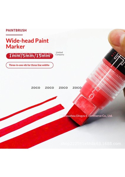 ZOCO15MM Boya Fırçası Renk Kaybetmez Lastik Şantiye Kaplama Düz Uçlu Dolum Fırçası Kalem Işareti Takviye Koruma Boyası Daha Kalın (Yurt Dışından) indirimleri