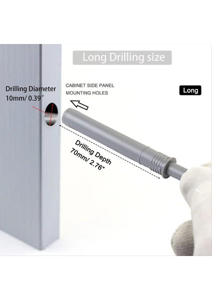 Dolap Donanımını Açmaya Itin 10 Paket Gizli Kapı Dokunmatik Mandallar Için Mandal ve Kilitle Lock ve Push Sürüm Çekmecesini Kısa Süreli Yakala (Yurt Dışından) fırsatları