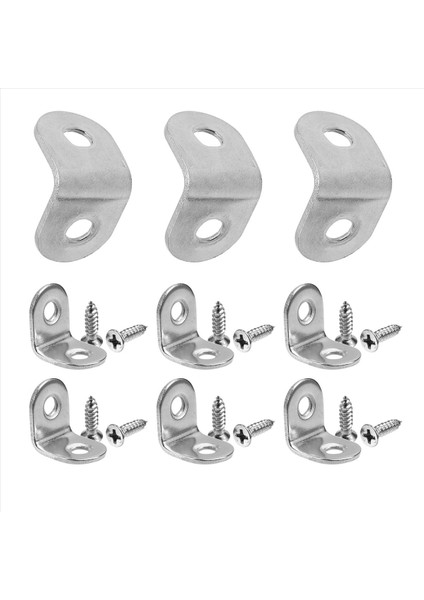 100PCS L Raflar Için Braketler Ahşap Açılı Parantez Için Köşeli Braketler Vidalı Braket Seti ile Paslanmaz Çelik (Yurt Dışından) fiyatları