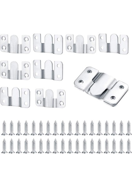 10 Adet Floş Montaj Braketi Birbirine Geçişli Asmak Mobilya Konnektörü Paslanmaz Çelik Duvar Montaj Çerçeve Çerçeve Braketler (Yurt Dışından)