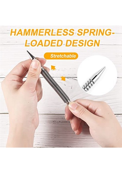 2pcs Çift Kafa Tırnak Setleyicileri, 3/32 ve 1/8 Inç Yay Tırnak Seti Çekiçsiz Tırnak Ayarlayıcı Set Seti Kapı Menteşe Pimi Çıkarma Aracı (Yurt Dışından) fiyatları