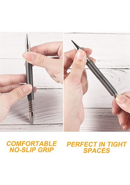 2pcs Çift Kafa Tırnak Setleyicileri, 3/32 ve 1/8 Inç Yay Tırnak Seti Çekiçsiz Tırnak Ayarlayıcı Set Seti Kapı Menteşe Pimi Çıkarma Aracı (Yurt Dışından) indirimleri