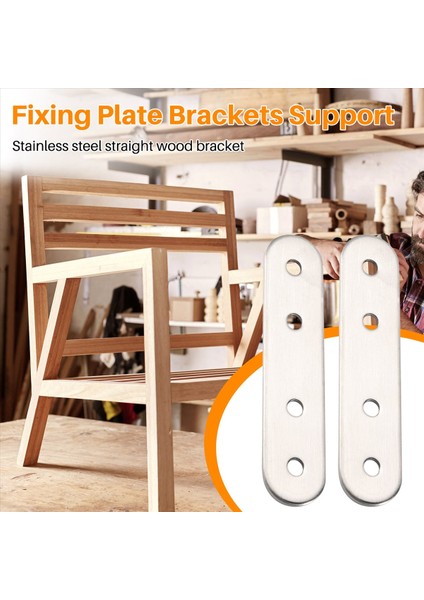 Düz Paslanmaz Çelik Onarım Onarma Sabitleme Plakası Braketleri 2 Adet Destek (Yurt Dışından) fırsatları