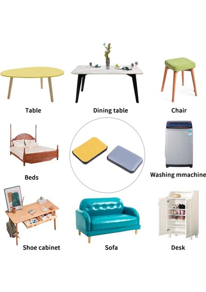 24 Adet Mobilya Kaydırıcıları ve Giderler Halı Hareketli Mobilyalar Için 25X35MM Kendi Yapışkanlı Mobilya Planörleri (Yurt Dışından) fiyatları