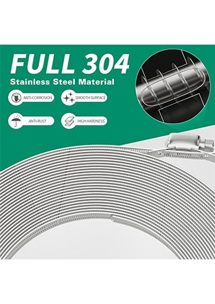 30FT Hortum Kelepçesi Ürünlük Kiti, Dıy Metal Kayışlar+15 Pcs Bağlantı Taşıyıcıları Ayarlanabilir Hortum Kelepçeleri, Solucan Dişli Bandı Hortum Kelepçesi (Yurt Dışından) fiyatları