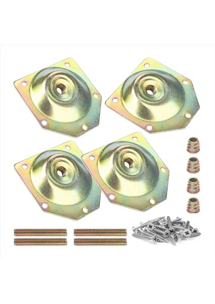 Bacak Montaj Plakaları, Mobilya Bacak Bağlantı Plakaları, 12 Derece Açılı Metal Masa Bacak Montaj Donanımı, Mobilya 8 Adet (Yurt Dışından)