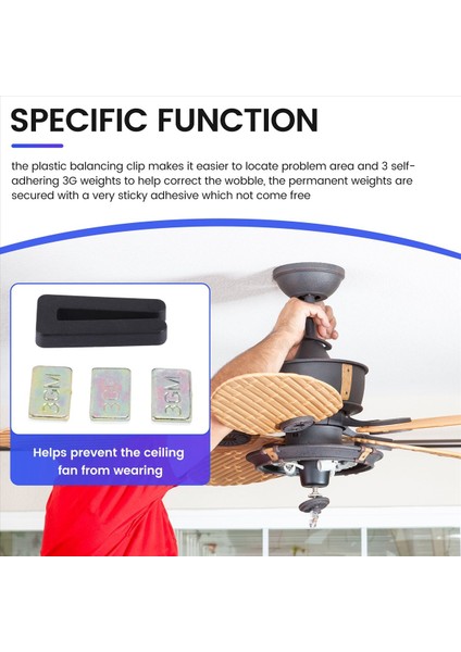 20 Adet Tavan Fanı Bıçağı Dengeleme Kiti, 5pcs Esnek Fan Denge Klipleri ve 15 Adet Metal Kendi Kendine Yapışkan 3g Ağırlık (Yurt Dışından) fırsatları
