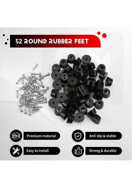 52PCS Kesme Tahtası Için Kauçuk Ayaklar (0.31X0.59 Inç) Sandalyeler ve Diğer Mobilyalar Için Çizik Kauçuk Kesme Tahtası Ayakları (Yurt Dışından) fırsatları