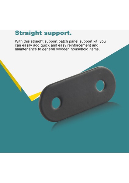 22 Pcs Düz Brace Braketler Paslanmaz Çelik Siyah Mendem Plaka Konnektörü Vidalı Ahşap Düz Braketler (Yurt Dışından) fırsatları