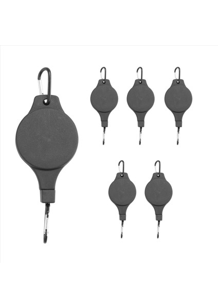 6 Paket Bitki Kasnağı Geri Çekilebilir Askı Kolay Erişim Bitki Kasnağı Asma Bitkiler Için Kapalı Siyah (Yurt Dışından)