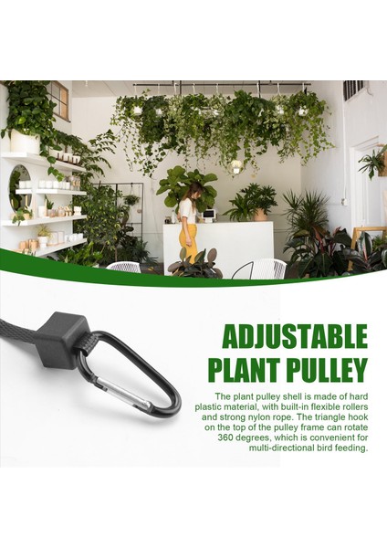 6 Paket Bitki Kasnağı Geri Çekilebilir Askı Kolay Erişim Bitki Kasnağı Asma Bitkiler Için Kapalı Siyah (Yurt Dışından) indirimleri