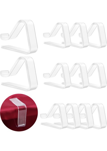 12 Adet Şeffaf Masa Örtüsü Klipsleri, Masa Bezi Klipsleri, Rüzgar Geçirmez Masa Kapağı Tutucu Kelepçeler. (Yurt Dışından) modelleri