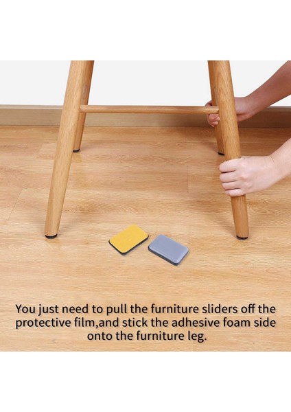 24 Adet Mobilya Kaydırıcıları ve Giderler Halı Hareketli Mobilyalar Için 25X35MM Kendi Yapışkanlı Mobilya Planörleri (Yurt Dışından) indirimleri