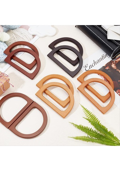 10 Adet Çanta Yapımı Için Ahşap Çanta Kulpları, 5 Renk Çanta Yedek Kolu Dekoratif Çanta Yapım Malzemeleri (Yurt Dışından) fırsatları