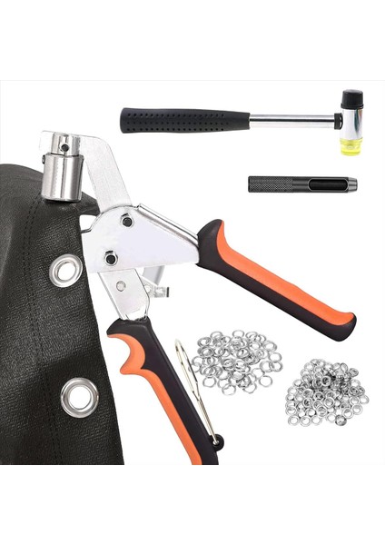 Grommet Tool Kit 3/8, 500PCS 3/8 Inç Gromet ve Lastik Çekiçli Grommet Kiti, Manuel Grommet Press Machine (Yurt Dışından) fiyatları