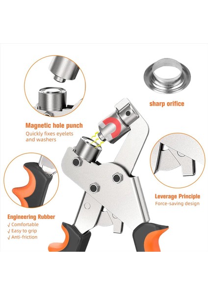 Grommet Tool Kit 3/8, 500PCS 3/8 Inç Gromet ve Lastik Çekiçli Grommet Kiti, Manuel Grommet Press Machine (Yurt Dışından) modelleri