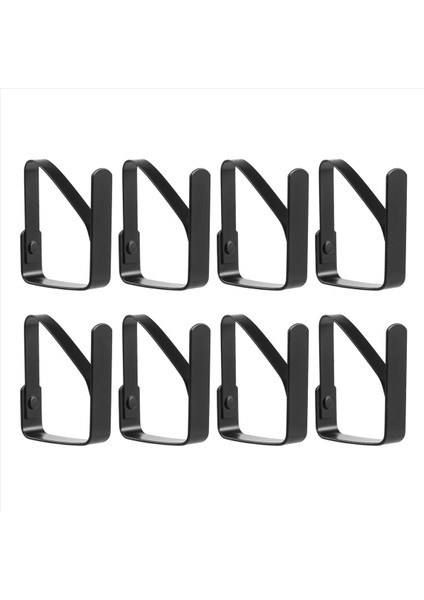 8 Paket Paslanmaz Çelik Masa Örtüsü Klipsleri Siyah Piknik Masa Örtüsü Klipsleri Ayarlanabilir Önleyici Sabit Klips Masa Bezi Tutucu (Yurt Dışından)