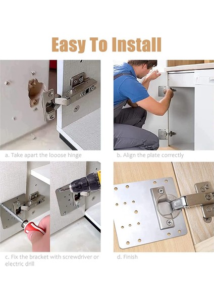 6 Adet Dolap Menteşe Onarım Plakası Kiti Vidalı, Paslanmaz Çelik Gizli Dolap Kapı Menteşe Onarım Braketleri (Yurt Dışından) modelleri