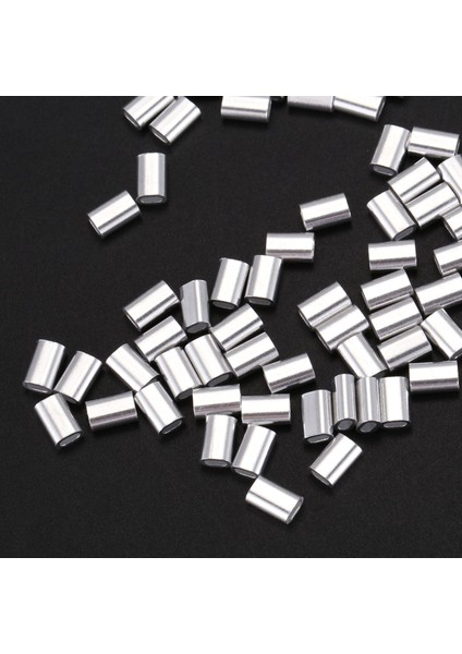 M1.5 Tel Halat Alüminyum Ferül Kablo Bağları Kıvrım Tel Halat Chuck Alüminyum Ceket 200 Adet (Yurt Dışından) fırsatları