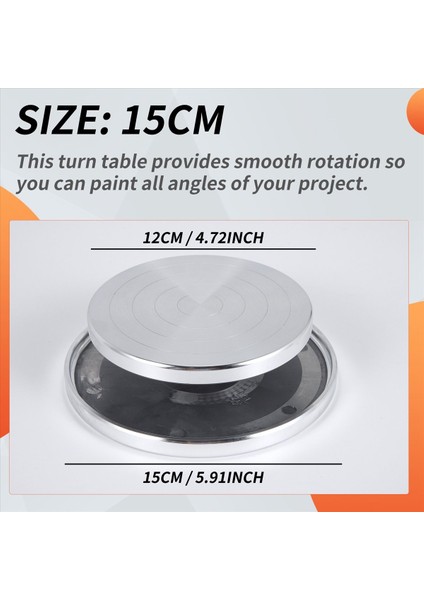 Ağır Hizmet Tipi Heykel Tekerleği Döner Tablo Çömlek Tablosu Dönen Dıy Alet Sanat Zanaat Platformu - 15 cm (Yurt Dışından) fırsatları