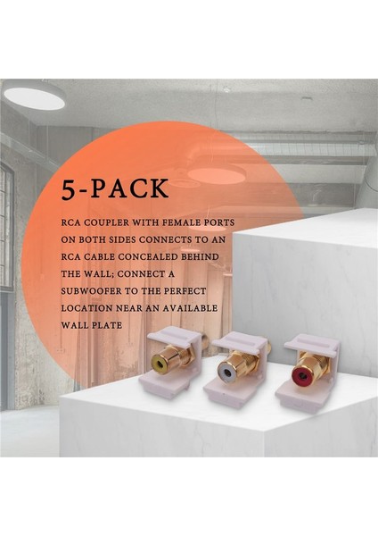 5 Pack Rca Keystone Jack Ekle Bağlantı Soketi Ekleme Duvar Plakası Için Adaptör Bağlantı Noktası Altın Kaplı Sline Kuplör (Yurt Dışından) indirimleri