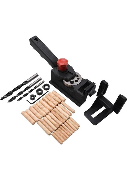Dübel Matkap Kılavuzu, 3-12MM Ahşap Dübel Düz Delik Delme Kılavuzu (38PCS Seti) Için Ayarlanabilir Kendi Kendine Merkezleme Dübel Jig Kiti (Yurt Dışından)