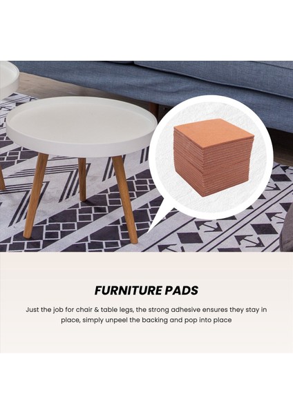 20PCS Mobilya Pedleri, Kendi Kendine Yapışkan Ahşap Zemin Koruyucuları Hissetti 7CMX7CM (Yurt Dışından) fiyatları