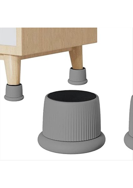 2 Masa Bacak Pedleri, Ayarlanabilir Güçlendirici Pedler, Kaymaz, Sandalye Bacak Kapakları, Parke Zeminler Için Zemin Koruyucuları (Gri) (Yurt Dışından) indirimleri