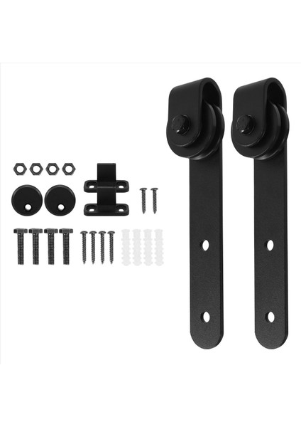 Dolap Sürgülü Barn Kapı Donanım Kiti Süper Mini Sürgülü Kapı Donanım Seti Üst Montaj Askısı Track Dolap (Yurt Dışından) fırsatları