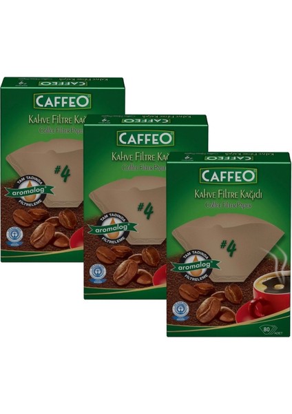 1x4 Filtre Kahve Kağıdı 80 Adet x 3 Kutu (240 Adet)
