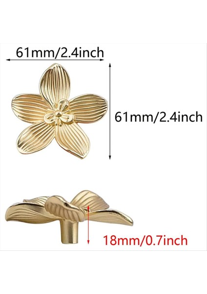 12PCS Altın Çiçek Çekmece Düğmeleri Petal Mutfak Dolabı Düğmeleri Dresser Düğmeleri Mobilya Dolap Çekmecesi Tutamakları Çeker (Yurt Dışından) fırsatları