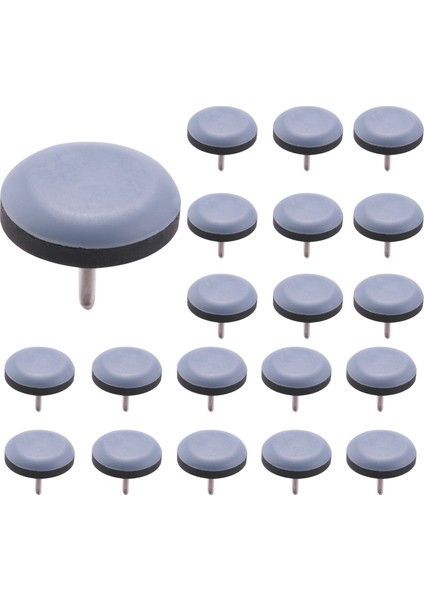 20PCS 25MM Sandalye Planörleri Mobilya Kaydırıcıları Ptfe Kolay Hareketli Pedler Çivi Ayakları ile Parke Zemin Için Koruyucu (Yurt Dışından)