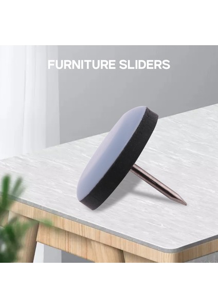 20PCS 25MM Sandalye Planörleri Mobilya Kaydırıcıları Ptfe Kolay Hareketli Pedler Çivi Ayakları ile Parke Zemin Için Koruyucu (Yurt Dışından) modelleri